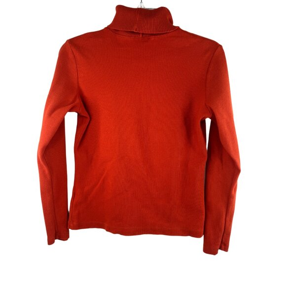 Rafaella Sweaters - Rafaella Orange Turtleneck Size: S